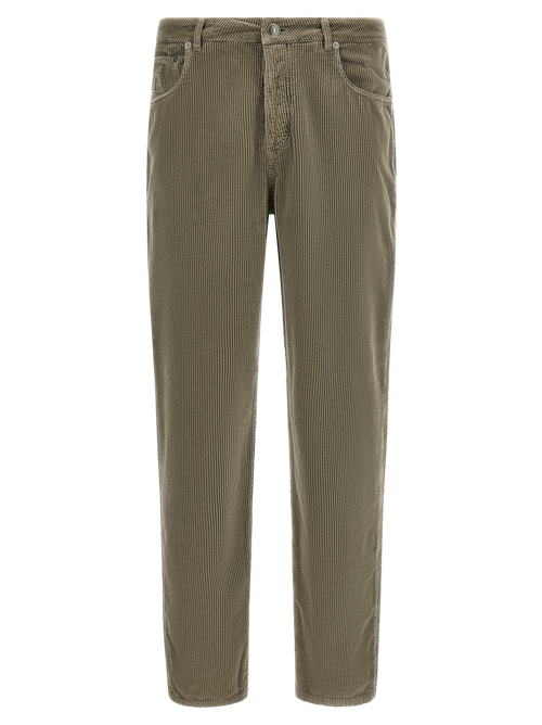 Cotton Corduroy Trousers — Green