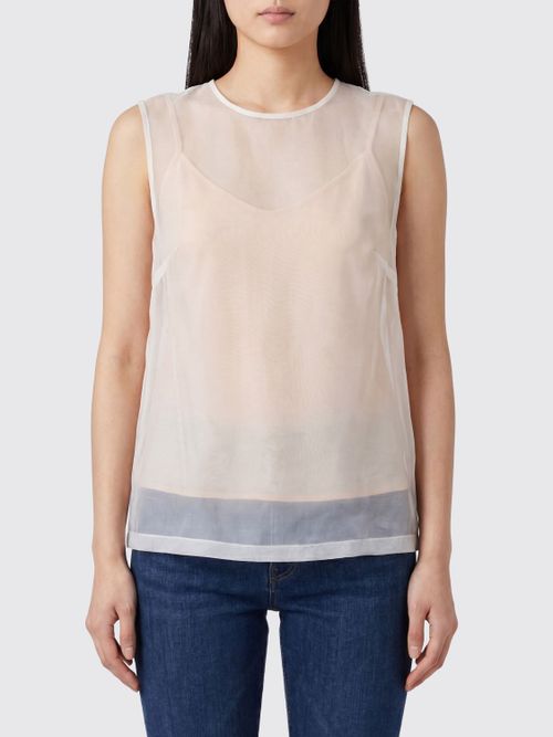 Sleeveless Crewneck Top P. A.R. O.S. H. in Pure Silk