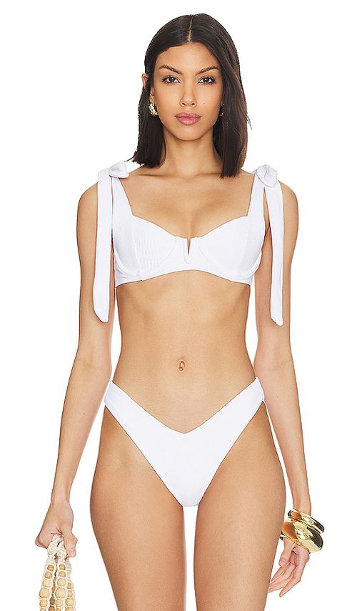 BEACH RIOT Blair Bikini Top in White. -  XS also in L, M