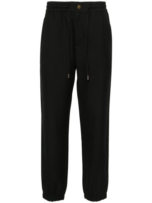 V-Emblem tapered trousers - Black