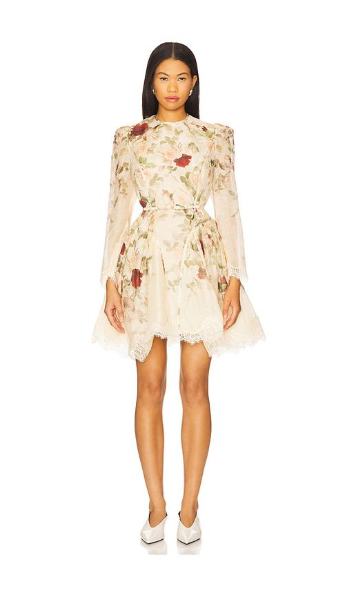 Zimmermann Panelled Mini Dress in Cream.  3/L. Also in 0/XS, 1/S