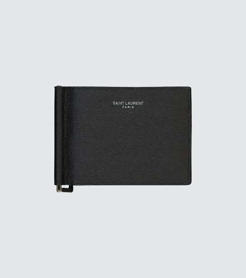 Saint Laurent Grain leather wallet with money clip