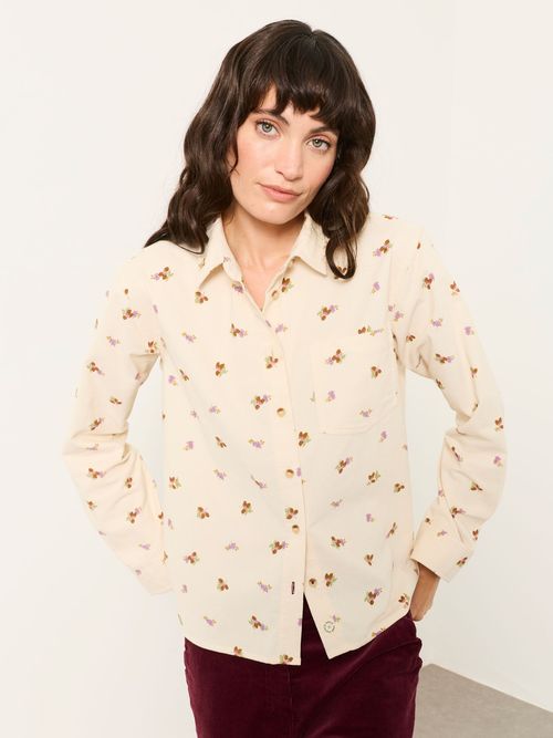 FatFace Beck Ivory Acorn Cord Petite Shirt