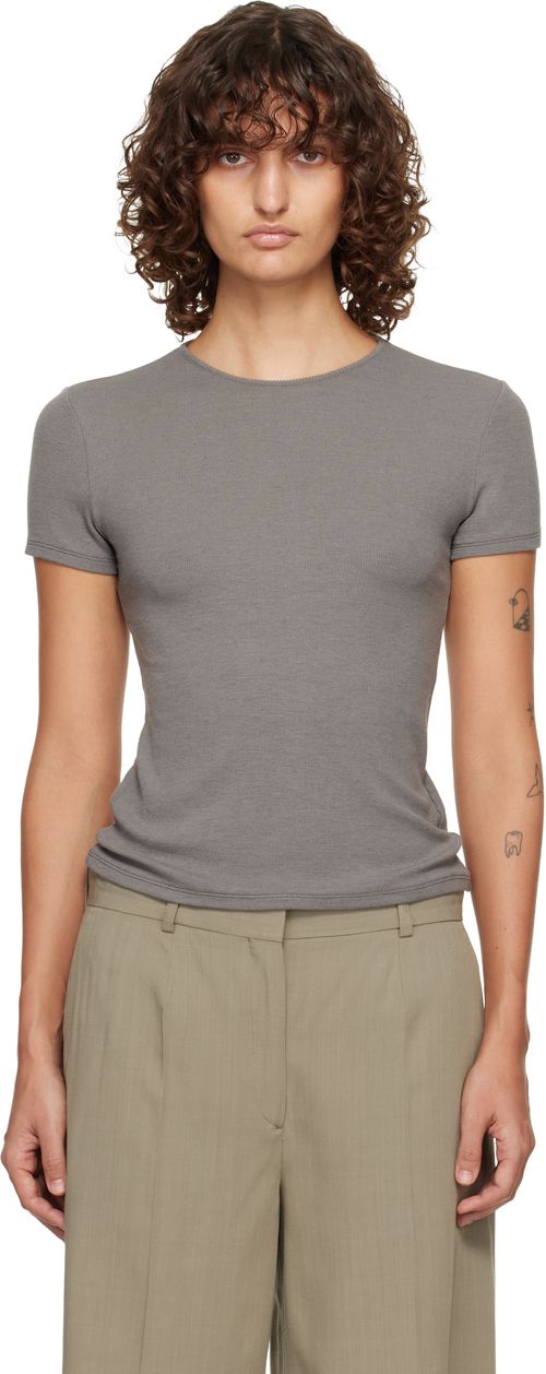 Gray Basic Wool T-shirt