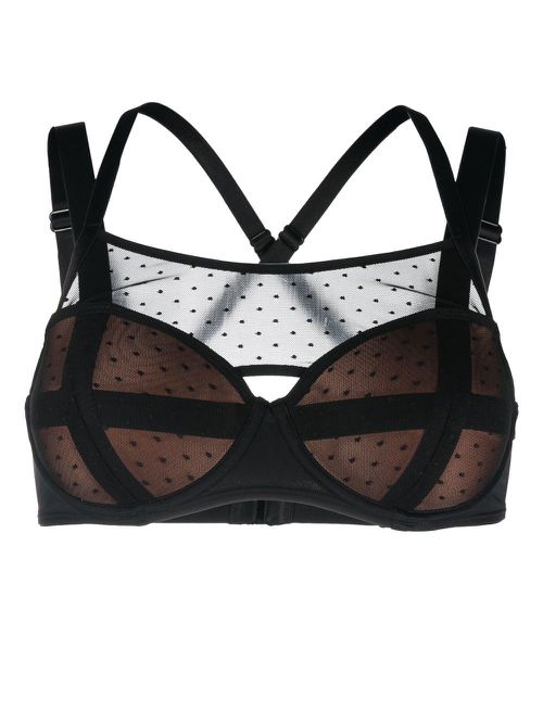 Flash Dance padded balcony bra - Black