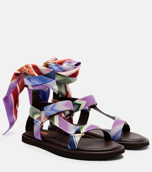 Maud Chevron twill sandals