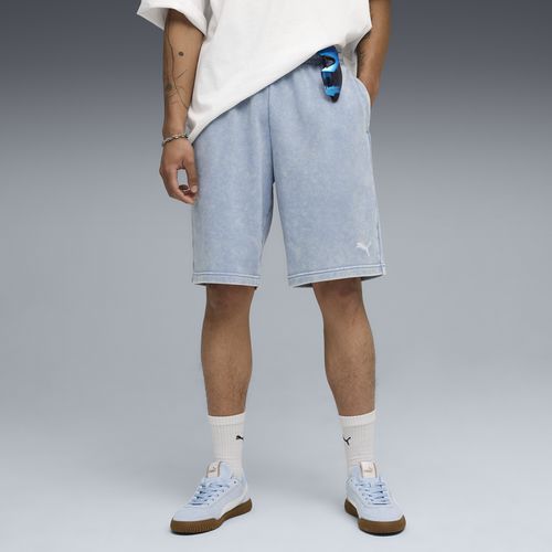 PUMA Elevated Essentials Acid Wash Men's Shorts in Blue
