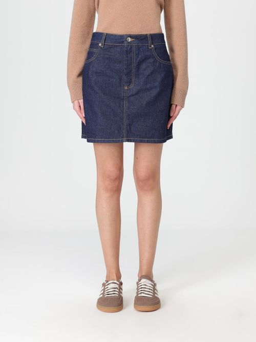 Skirt MAISON KITSUNÉ Woman color Blue