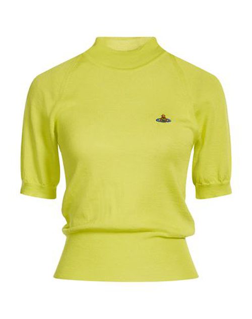 Woman Sweater Lime green Size L Wool, Silk