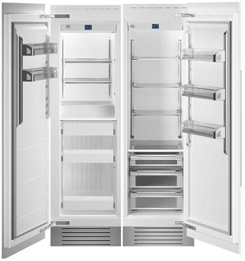 Bertazzoni Side-by-Side Column Set with 24" Refrigerator and 24" Freezer Panel Ready BERTREFFRPR