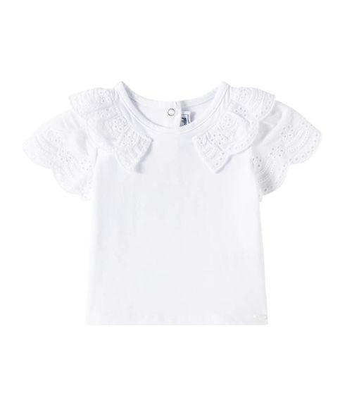 Tartine et Chocolat Baby ruffled cotton-blend T-shirt