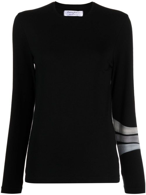 3 Stripe long-sleeved T-shirt - Black