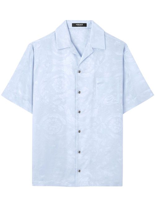 Barocco-jacquard shirt - Blue