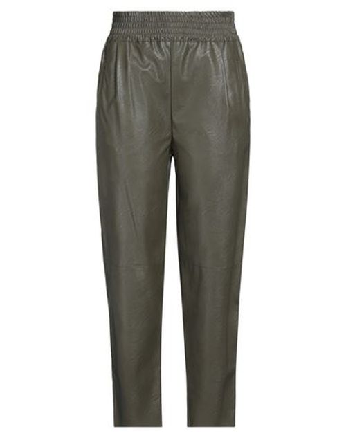 Woman Pants Military green Size 4 Viscose, Polyurethane