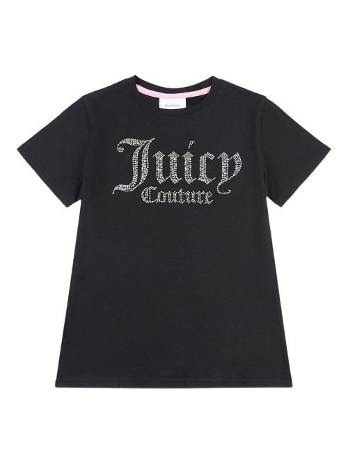 Juicy Couture Kids rhinestone-embellished cotton T-shirt - Black