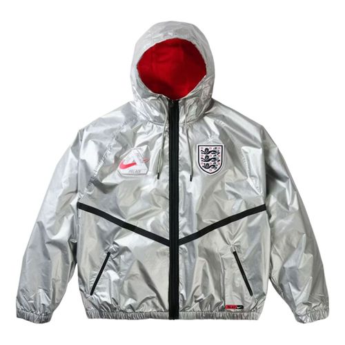 X Palace x England Cryoshot Dri-Fit Academy Anthem Jacket 'Pewter Grey Bright Crimson Black'