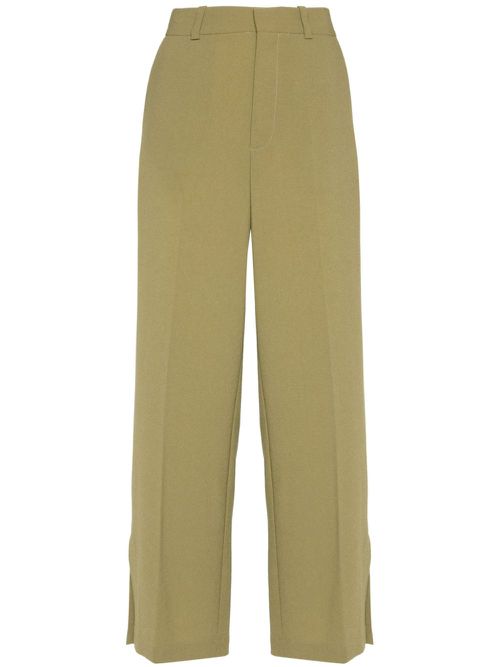 Griffin crepe straight trousers - Green