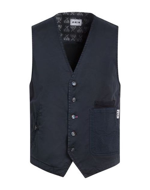 Man Tailored Vest Midnight blue Size L Cotton, Elastane