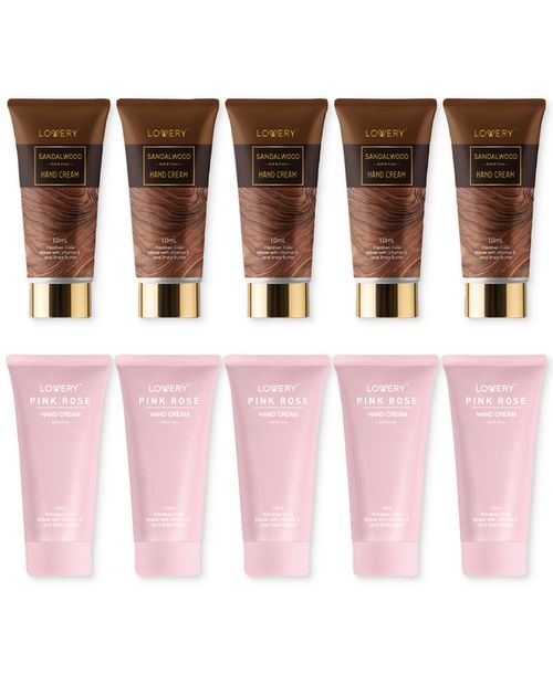 10-Pc. Mini Sandalwood & Rose Scented Hand Creams Gift Set
