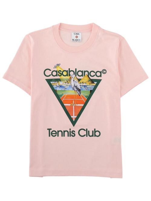 Light Pink Graphic Crew Neck T-Shirt