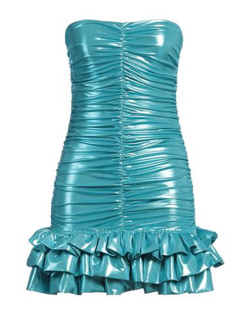 House Of Amen Woman Mini dress Turquoise Size 6 Polyester, Polyurethane, Elastane