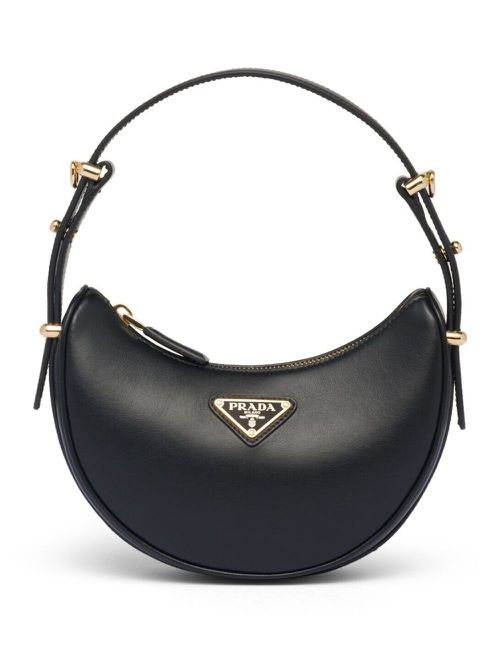 Arqué leather mini bag - Black