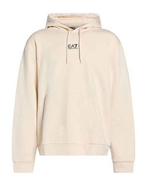 Man Sweatshirt Cream Size 3XL Cotton, Polyester