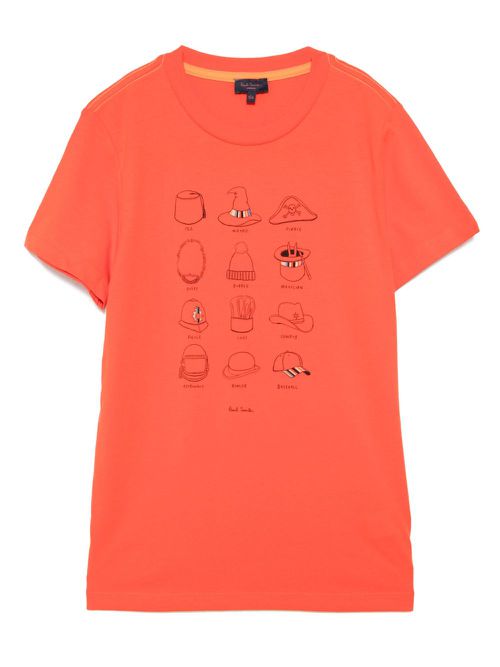 Graphic-print T-shirt - Orange