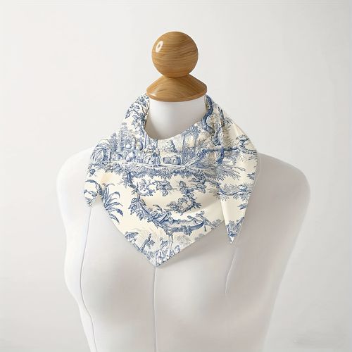 TEMU ñuelo Cuadrado Estampado Toile De , y Moderno, Tejido , Accesorio Elegante, Pañuelo para la Cabeza Duradero y Sin Elasticidad, Accesorio