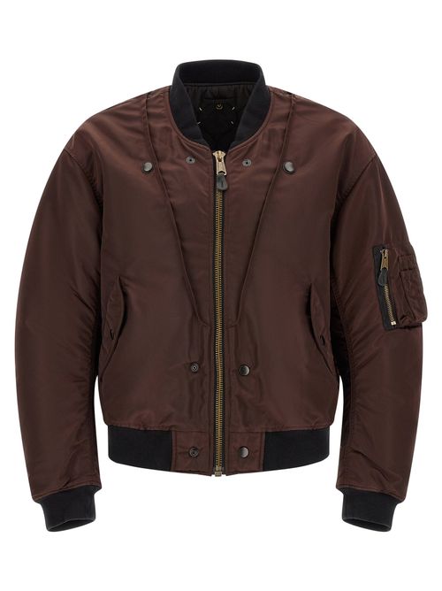 Reversible Bomber Jacket — brown