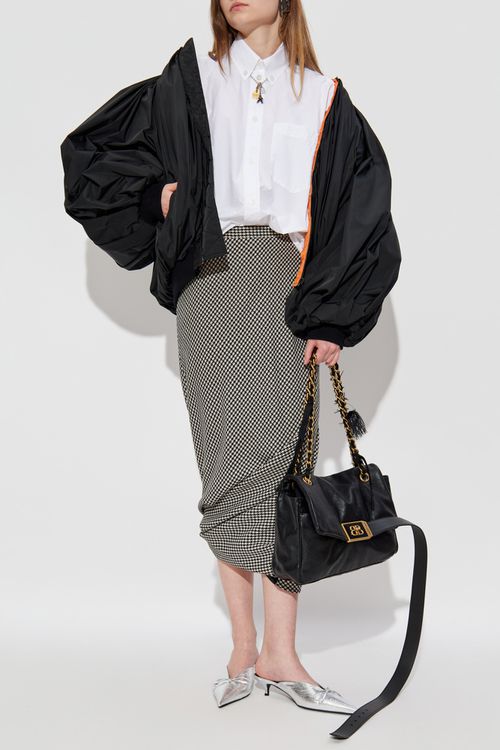 Balenciaga Draped 'bomber' Jacket, Women's, Black