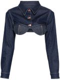 Jean Paul Gaultier The Conical cropped denim jacket - ブルー