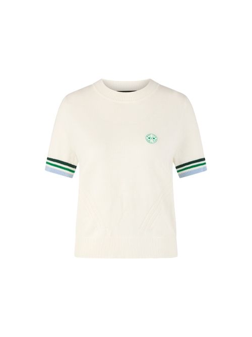 Marc Cain ‘Rethink Together’ short-sleeved jumper, white, 34 N