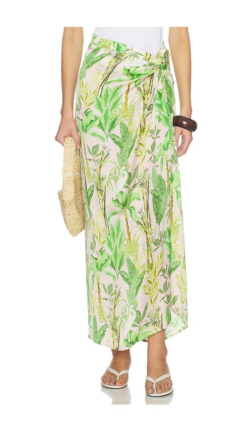 Verandah falda hand draped en color verde L también en M, S