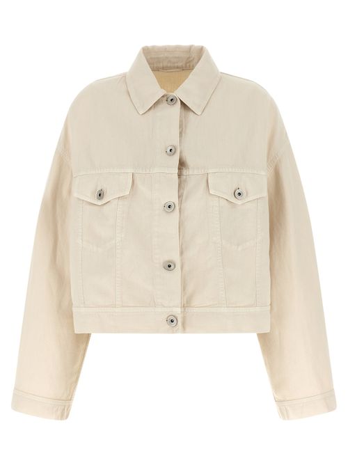 Cotton-Linen Blend Jacket — Beige