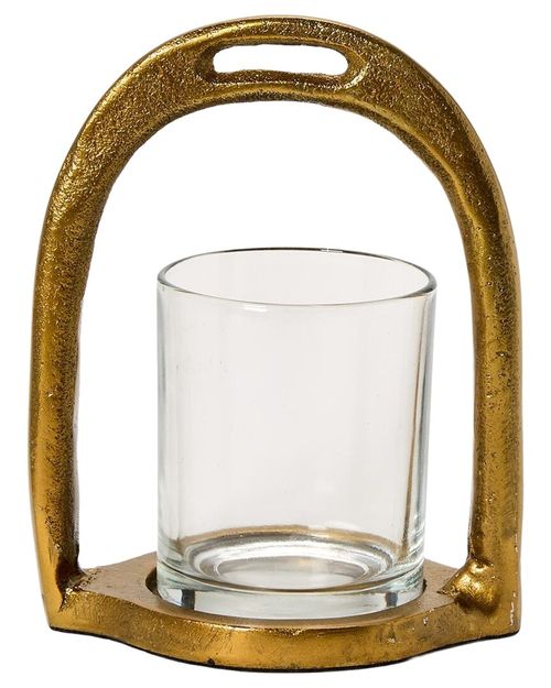 Horseshoe Tealight Candleholder With Removable Glass