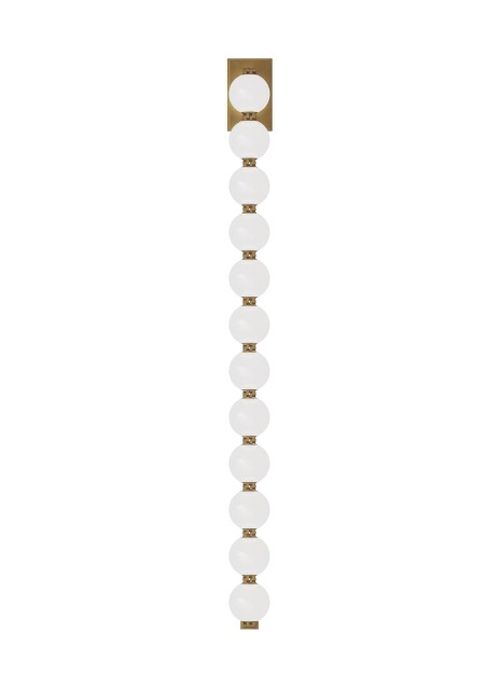 Natural Brass LED Wall Sconce from the Perle Collection