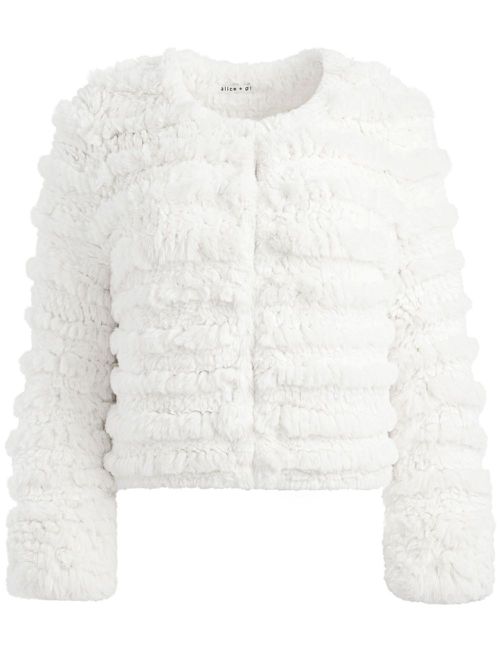 Fawn faux-fur jacket - White