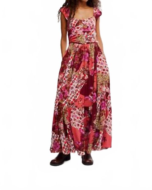 Sasha Maxi Dress In Strawberry Combo