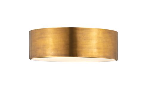 Harley 3-Light Flush Mount Ceiling Light In Rubbed Bra