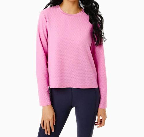 Active Mesh Walnut Long Sleeve Tee In Orchid