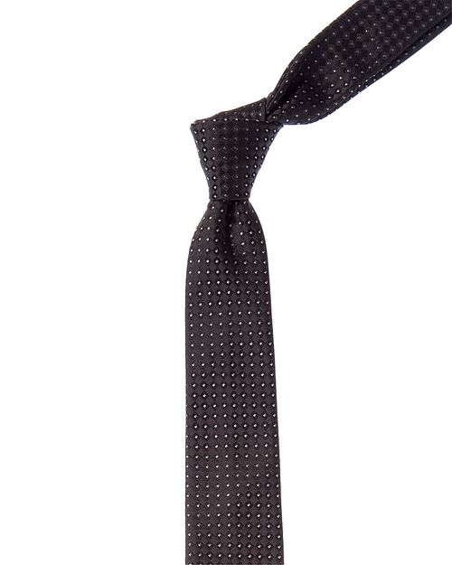 Small Square Jacquard Silk Tie