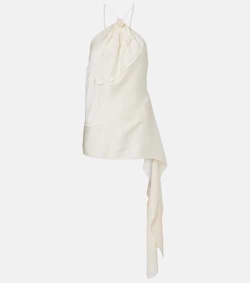Gathered halterneck top