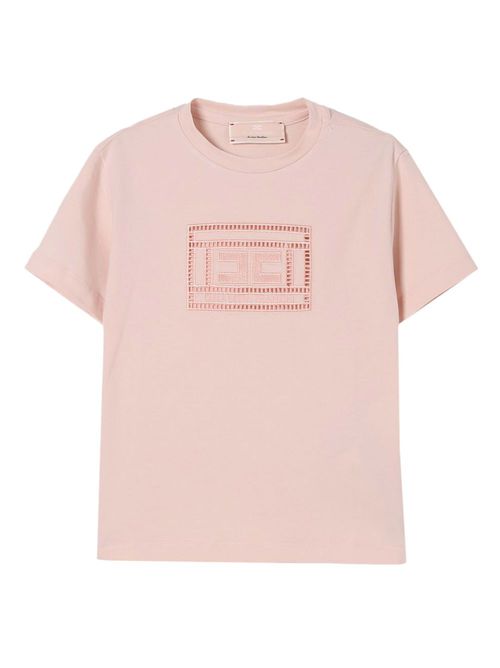 Logo-embroidered T-shirt - Pink