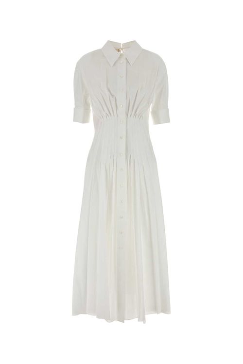 White Poplin Shirt Dress Lilywhite Exterior: Cotton Abiti - Women