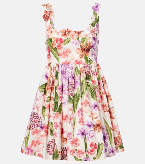 Barbare floral cotton minidress