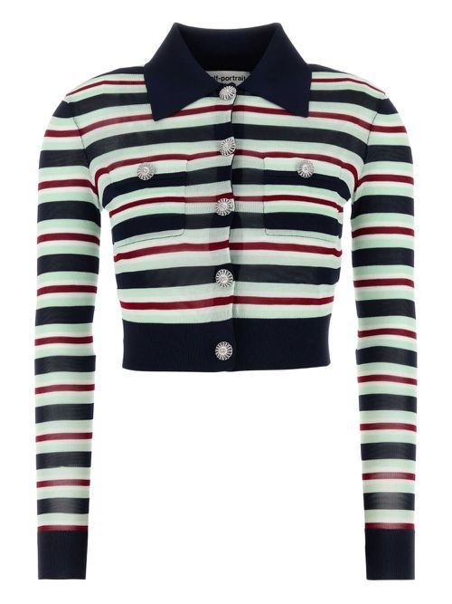 Striped cardigan - Blue
