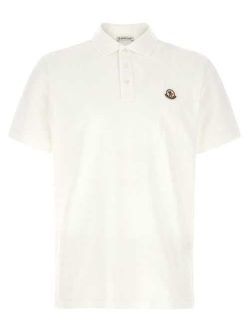White Logo Shirt Collar Polo