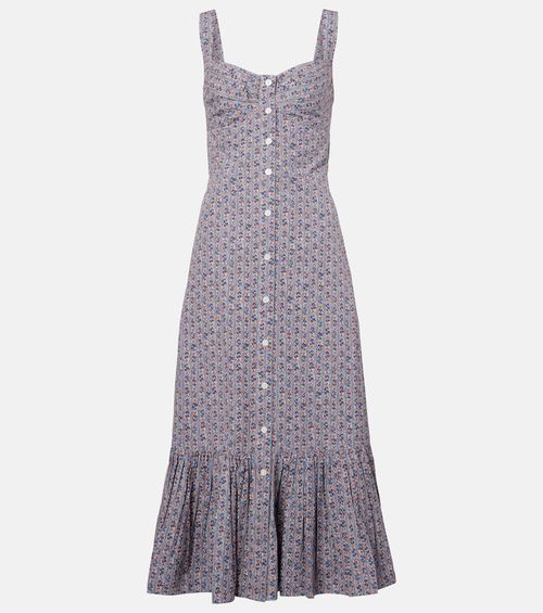 Floral cotton midi dress