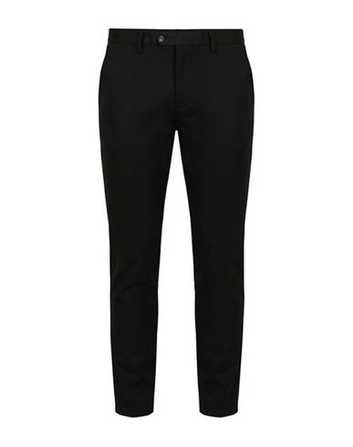 Man Pants Black Size 28 Cotton, Nylon, Elastic fibres